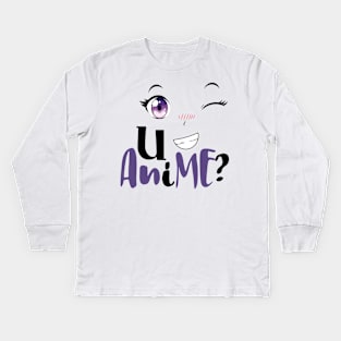 Cute anime girl design Kids Long Sleeve T-Shirt